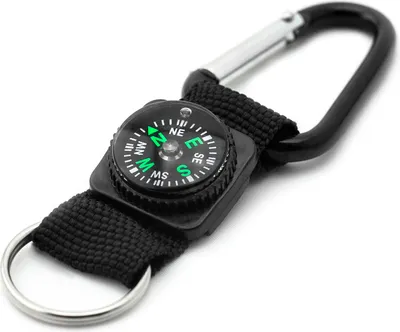 Produktbild von Anhänger Schlüssel Anhänger mit Karabiner und Kompass Schlüsselanhänger