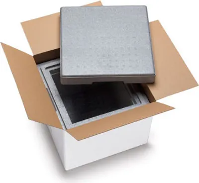 Produktbild von 16x Isolierboxen mit Deckel aus Neopor® 350x350x300mm 12,5 Liter inkl. Umkarton