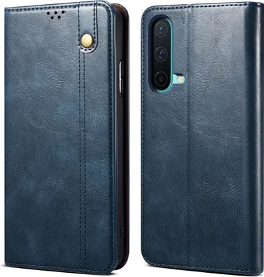 Produktbild von OnePlus Nord CE 5G Hülle, Leder Flip Brieftasche Schutzhülle für OnePlus Nord CE 5G Blau