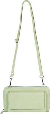 Produktbild von styleBREAKER Damen Handy Geldbörse mit Schultergurt und RFID Kartenhülle | Crossbody Umhängetasche mit Handyfach Reißverschluss Clutch 20x11 cm