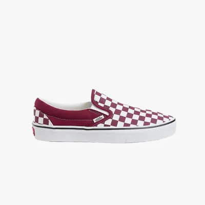 Zdjęcie produktu dla Trampki Vans Slip-On w bordowym wzorze szachownicy