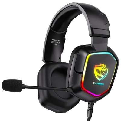 Image de INF Casque gaming filaire micro LED ABS 18.4cm x 21.6cm x 10cm PC