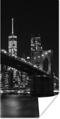 Produktbild von MuchoWow® Poster New York - Brooklyn - Brücke 20x40 cm - Plakat - Foto