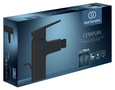 Productafbeelding van Ideal Standard Bidetkraan Ceraplan, uitloop 94mm, model BD248XG, zwart (zijdezwart)