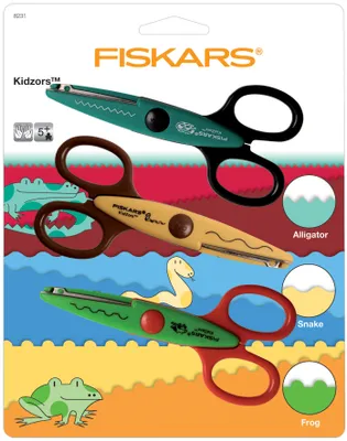 Produktbild von Fiskars F-8231 Kinder-Dekorscher.Sumpftiere 3St
