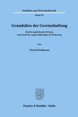 Produktbild von Grundsätze der Gewinnhaftung.