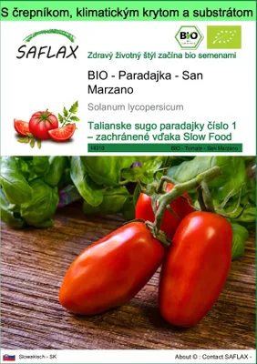 Obrázok produktu pre SAFLAX Garden to go - BIO - Paradajka - San Marzano - Solanum lycopersicum - 15 Semená - S črepníkom, klimatickým vekom a pestovateľským substrátom
