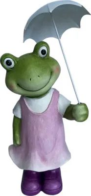 Produktbild von Dekofigur Frosch Lafiora 16 x 45 cm weiß lila grün
