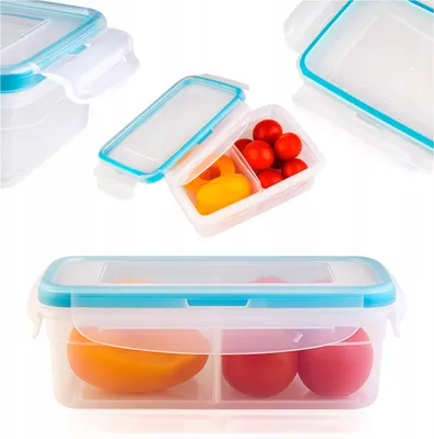 Zdjęcie produktu dla SuperButelki - Śniadaniówka z 2 przegródkami, 400ml, LUNCHBOX, 0,4l, pojemnik na żywność z pokrywką, hermetyczny, dzielony