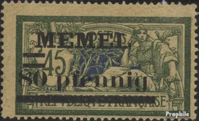 Produktbild von Briefmarken Memelgebiet 1920 Mi 25a , GC-Papier gestempelt Aufdruckausgabe