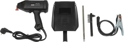 Zdjęcie produktu dla Spawarka elektryczna MY-DHJ, ręczna cyfrowa spawarka łukowa, zestaw ze skrzynką narzędziową, przyłbicą spawalniczą, szczotką i elektrodami, czarna