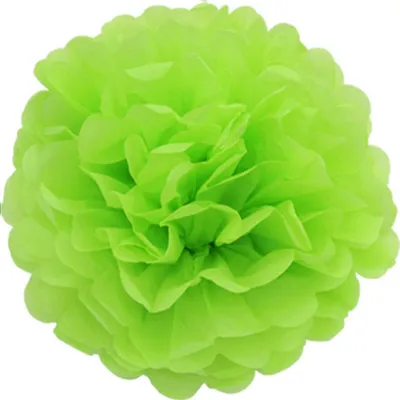 hellgrün Papier Pompons