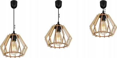 Produktbild von Moderne Led-Deckenhängelampe Aus Holz