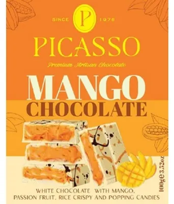 Obrázok produktu pre Biela čokoláda Picasso s mangom 100 g