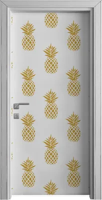 Produktbild von Tür Selbstklebende 90x210 cm Türfolie Türtapete Klebefolie - goldene Ananas Früchte