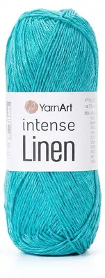 Produktbild von YarnArt Intense Linen 4131 Cyan – Sommergarn, weich & luftig, 50g/175m