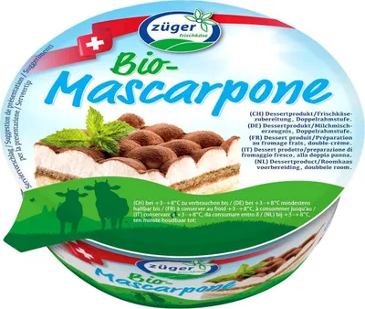Obrázok produktu pre VANILKOVÉ MASCARPONE 250 g - ZUGER