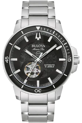Produktbild von Bulova Uhr 96A290 Automatik Herrenuhr Edelstahl Schwarz