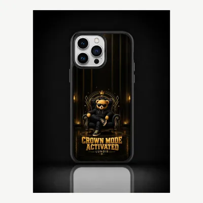 Productafbeelding van iPhone 14 Pro Max hoesje, telefoonhoesje, beschermhoesje met kroonmotief – LUNØIR ©