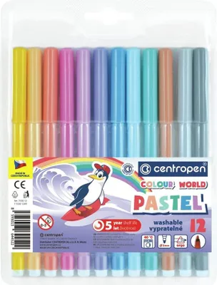 Image de CENTROPEN Marqueurs 12 couleurs Pastel