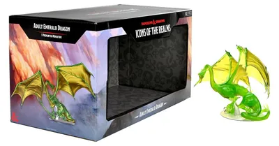 Produktbild von WizKids/NECA D&D Icons of The Realms: Adult Emerald Dragon Premium Figure