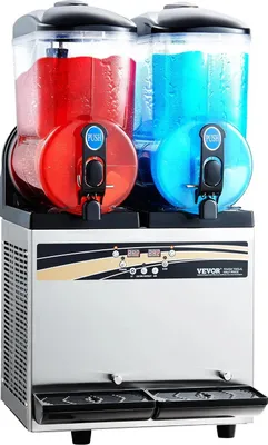 Zdjęcie produktu dla Maszyna do napojów slushie granita 15L×2 podwójna stalowa restauracja bar