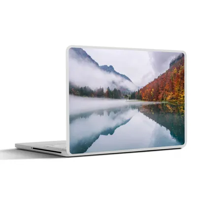 Produktbild von MuchoWow® Laptop Aufkleber Sticker Cover Herbst - Nebel - Wasser - Landschaft 31x22.5 cm - Laptop-Deko