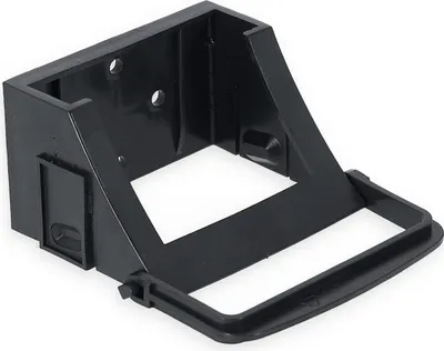 Produktbild von Halter für Unterlegkeil, Bremskeil 105 x 97 x 105 mm, aus schwarzem Kunststoff