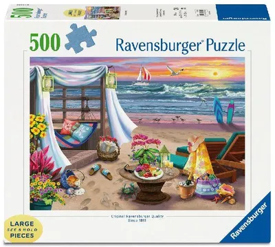 Produktbild von Erwachsenenpuzzle 500 Large Pieces - Die Oase am Strand