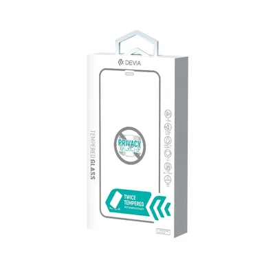 Produktbild von Folie iPhone 12 Mini Devia Glass Real Series Privacy Twice Black