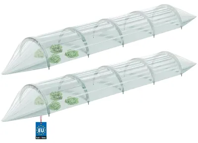 Immagine prodotto di KOTARBAU® Serra da Giardino Tunnel Serra Orto Tunnel per Orto 30x240cm 2 Pezzi Serra da Giardino Serra a Tunnel Serra per Orto PVC Verde