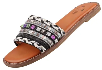 Produktbild von Mustang Damen Pantolette Schwarz/Multi