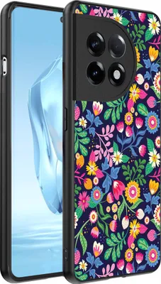 Immagine prodotto di Adatto per OnePlus 12 Custodia per telefono con stampa floreale - Custodia in TPU con design floreale - Smartphonica