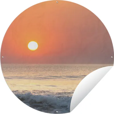 Produktbild von MuchoWow® Gartenposter Outdoor-Poster Rund Meer - Surfen - Sonne Ø 150 cm Gartendeko Rundes Poster draußen