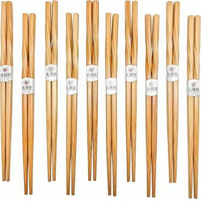 Produktbild von Famanu Essstäbchen 10 Paar - Natürliches Bambus, 22,5 cm