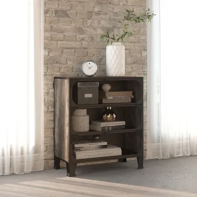 Obrázek produktu pro vidaXL Úložná skříň šedá 72x36x82 cm Kov a MDF desky