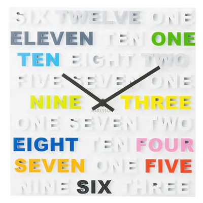 Produktbild von Karlsson Wanduhr One Two Three MDF multicolor