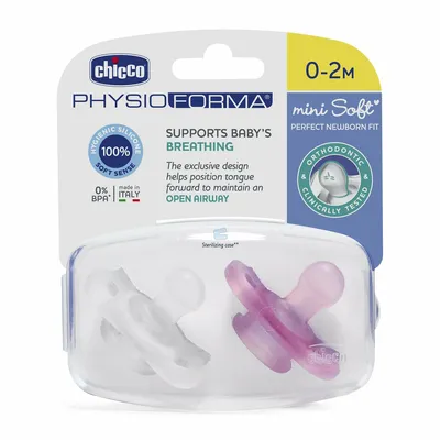Produktbild von Chicco 00073221110000 MINI SOFT 0-2M Silikon-Schnuller, BPA-frei