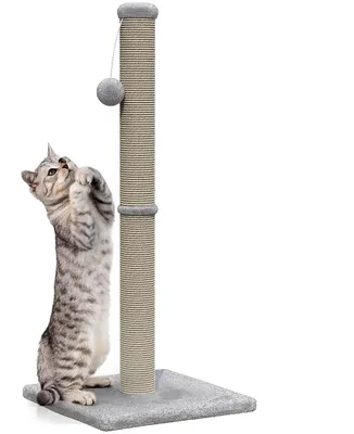 Immagine prodotto di Albero per gatti con gioco a sfera, dimensioni 36x36x74 cm, in sisal, per gatti
