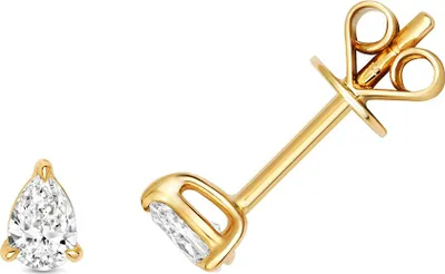 Produktbild von Funkelndes Feuer 18 Karat (750) Gold Damen - Diamant Paar Ohrstecker Tropfen-Schliff 0.29 Karat; TRS3468818KY