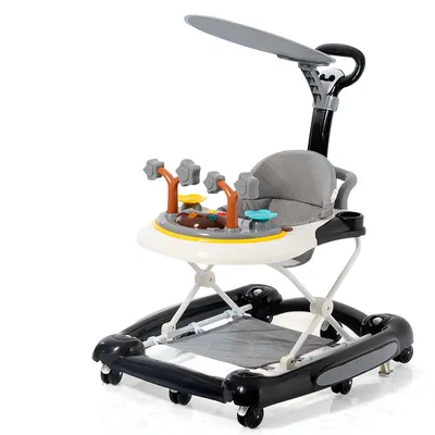 Image de Trotteur BabyWalker à bascule, hauteur réglable, 6 mois et +, noir