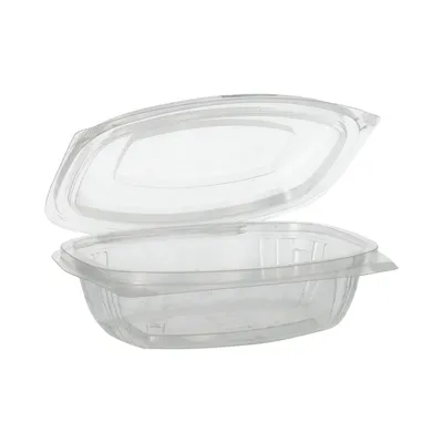 Produktbild von 50 Feinkost- und Salatschalen mit Klappdeckeln, PLA pure 375 ml 4,8 cm x 16,1 cm x 13,2 cm glasklar