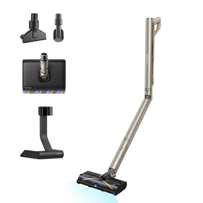 Produktbild von Dreame Aqua Air 2in1 Akku-Handstaubsauger mit Wischfunktion,20kPa Saugkraft,TangelCut,900g Ultraleicht,70°C Heißluft-Trocknung,180°flach,90°Bogen,Gold