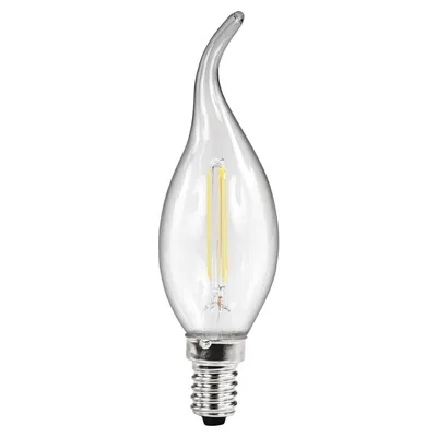 Produktbild von LED Filament Kerzenlampe Windstoß McShine, E14, 4W, 470 lm, warmweiß, klar