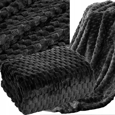 Obrázek produktu pro Eurofirany Deka 170x210 cm černá velmi měkká 3D efekt