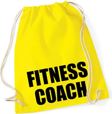 Produktbild von Huuraa Turnbeutel Fitness Coach Training 12 Liter Yellow Baumwolle Rucksack Geschenkidee