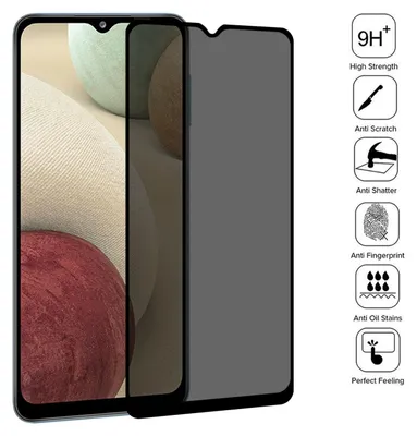 Immagine prodotto di Per Samsung Galaxy A12 3D LCD Display 0,2 mm H9 Privacy Vetro Temperato Nero Nuovo