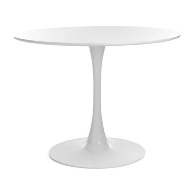 Produktbild von Runder Esstisch Weiß – 90 x 90 x 75 cm | Zeitloses Design für moderne Wohnräume