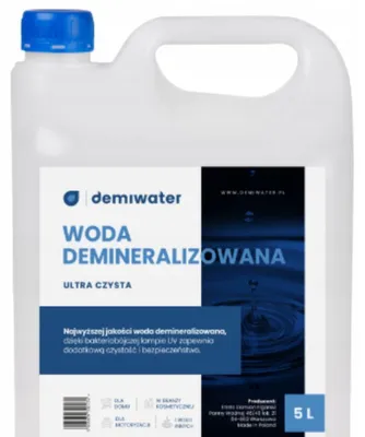 Zdjęcie produktu dla Woda demineralizowana 5l Demiwater