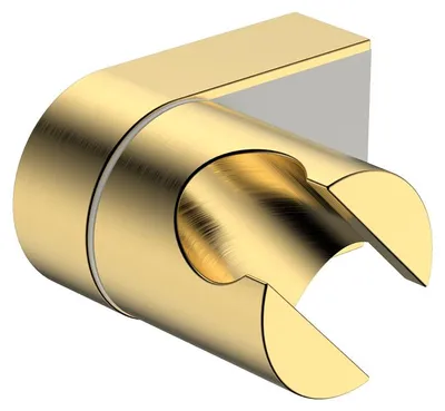 Produktbild von AVAPAX | Wandhalter für Handbrause - Runde Form aus ABS - Gold gebürstet - Neigungswinkel verstellbar